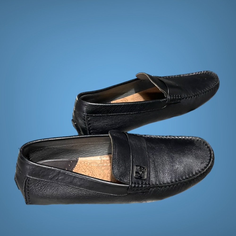 Robert Graham Grapewin RG5312S Mens Black Driving Loafers,‎ Moccasin Shoes 8 - Picture 4 of 9